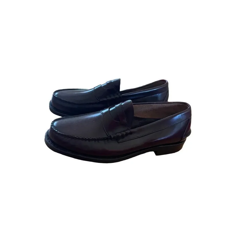 Johnston & Murphy Mens Brown Moc Toe Slip On Leather Loafer Dress Shoes Size 8